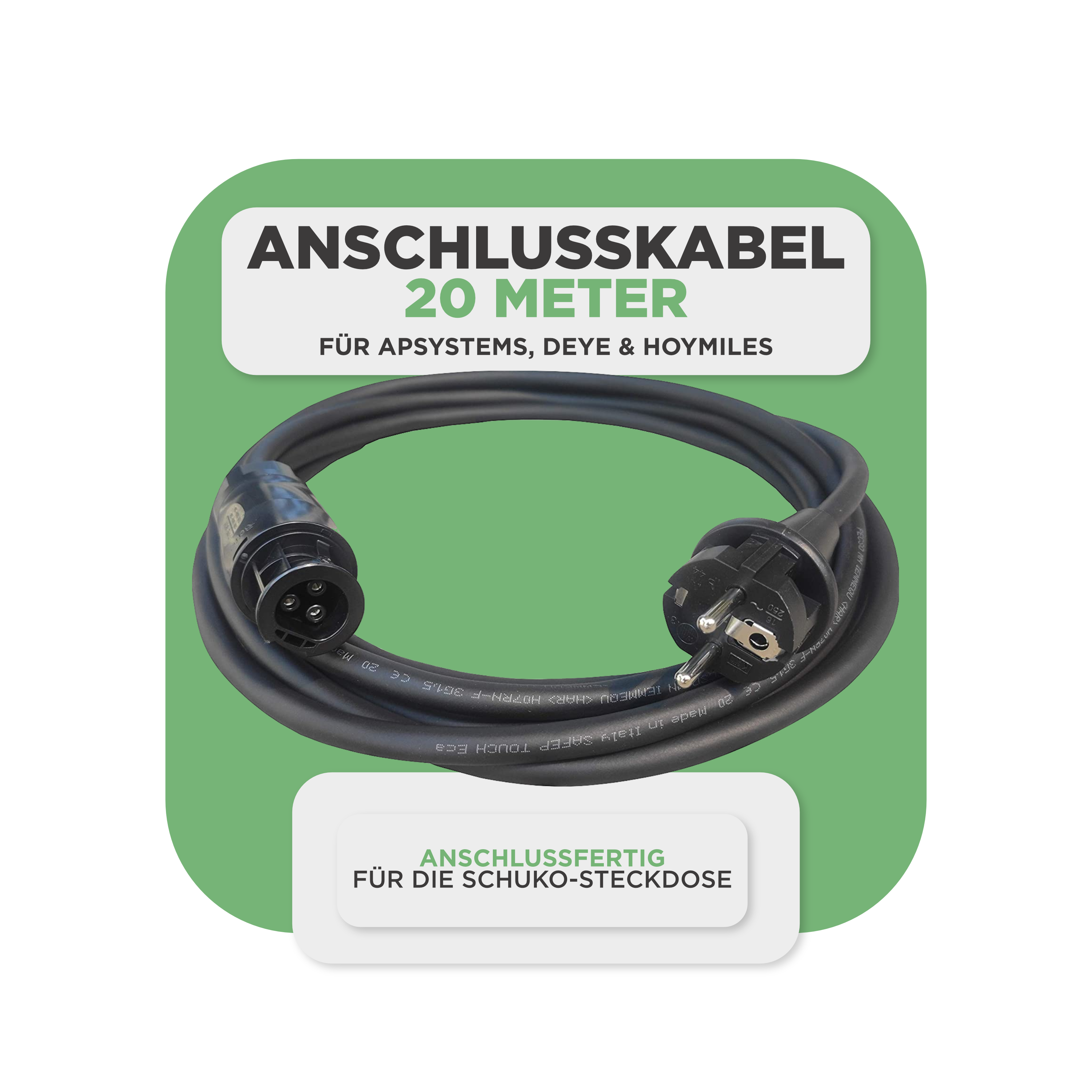 Sunlit Balkonkraftwerkspeicher — 8.600 Wh / mit IR Lesekopf (bitshake) / 2000 W (Deye-SUN-M) / 20 m Schuko Kabel / 10 x Trina 440 Wp Bifazial