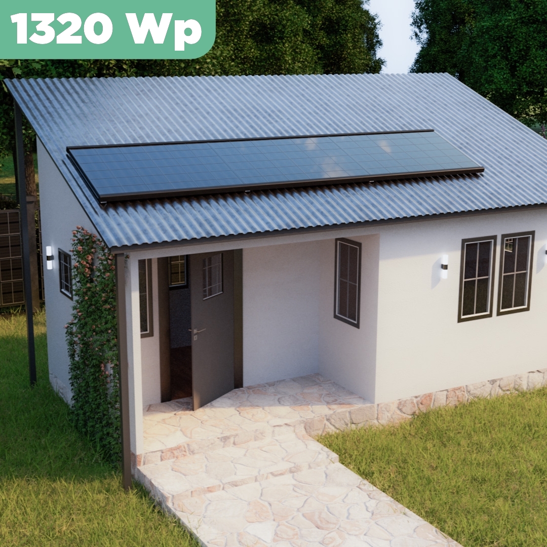 Balkonkraftwerk Trapezblech 1320 Wp — APsystems EZ1-M 800 W / Trina Solar / 440 Wp (Glas-Glas + Bifazial) / Premium Halterung / eine Reihe quer / 3 Module
